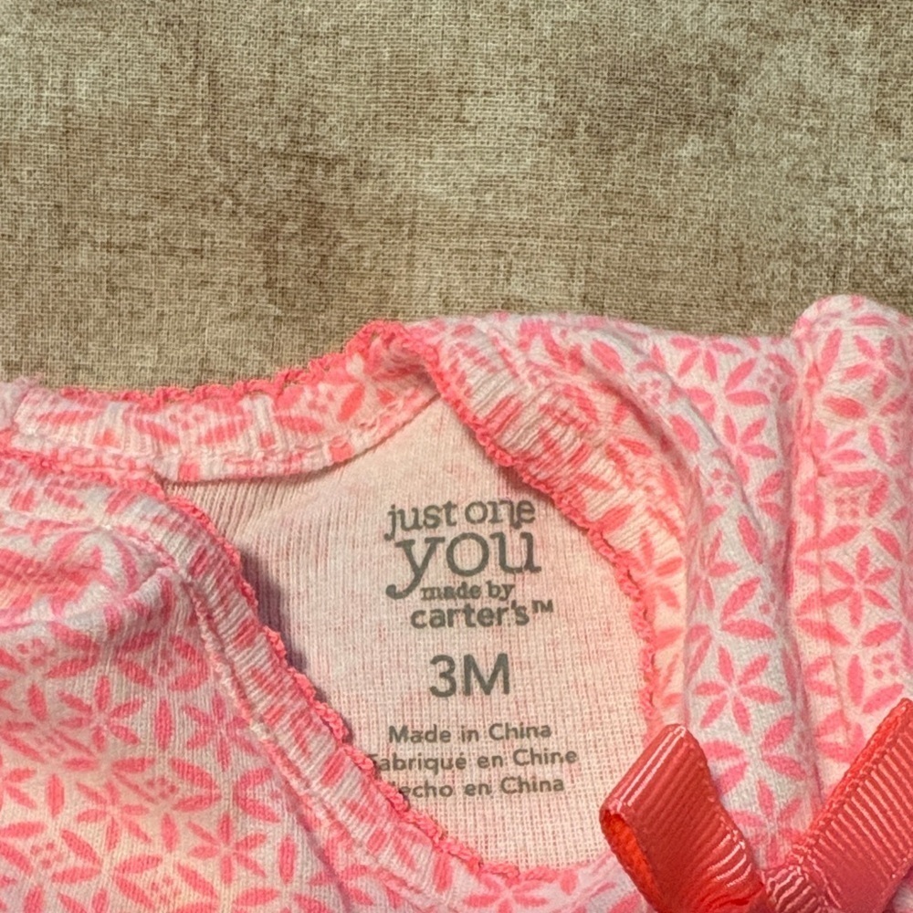 Carter's Pink and Floral Elephant Bodysuit Bundle - Picture 2 of 2